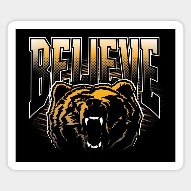 Boston Bruins Believe Sticker by stayfrostybro